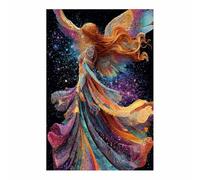 CUDAOO Peinture Sur Toile Tableau Ailes Elfe ailé du ciel étoilé Affiches et Gravures, S'applique à Tableau Decoration Murale Chambre Salon Maison Deco Cuisine(Violet;)-20x30cm Sans cadre