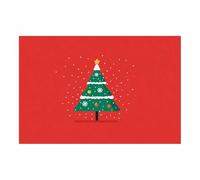 CUDAOO Tableau sur Toile Paysage Hivernal Impression HD Arbre Saint Glissant pour Salon, Bureau ou Cadeau - Art Festif Toute l'Année(rouge146)-70x100cm Sans cadre