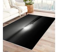 CUDAOO Tapis de Salon Imprimé Coloré Amarrage Solitaire Tapis de Salon, Chambre Adulte Salle à Manger Bureau(Noir et Blanc)-150x240cm