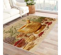 CUDAOO Tapis de Salon Imprimé Coloré Bol médicinal doré Tapis de Salon, Chambre Adulte Salle à Manger Bureau(dorée)-210x300cm
