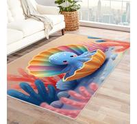 CUDAOO Tapis de Salon Imprimé Coloré Chapitre dans Un Coquillage Tapis de Salon, Chambre Adulte Salle à Manger Bureau(Multicolore)-180x240cm