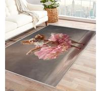 CUDAOO Tapis de Salon Imprimé Coloré Danse du Chihuahua pour Salon, Chambre, Bureau(Couleur Rose)-180x240cm