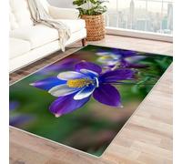 CUDAOO Tapis de Salon Imprimé Coloré Le Combat Violet pour Salle de Bain, Cuisine(Couleur Violette)-120x150cm
