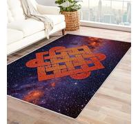 CUDAOO Tapis de Salon Imprimé Coloré Nœuds de Ciel étoilé pour Salle de Bain, Cuisine(Polychrome)-210x270cm