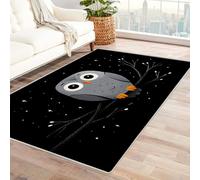 CUDAOO Tapis de Salon Imprimé Coloré Nuit Calme pour Salon, Chambre, Bureau(Gris)-240x300cm