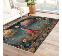 CUDAOO Tapis de Salon Imprimé Coloré Scène de Nuit au Clair de Lune pour Salon, Chambre, Bureau(Polychrome)-180x270cm