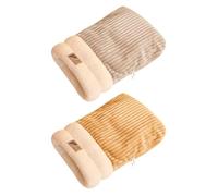 Cuddle Cave Lit pour animal domestique - Cachette semi-fermée pour le camping, lit terrier à trois couches pour chats et petits chiens