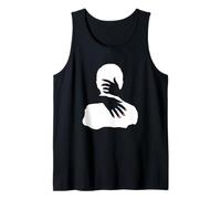 Cuddle Minimalist Dark Esthétique Ombre Mains Graphique Amour Débardeur