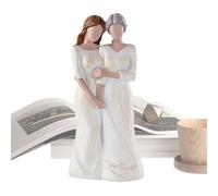 Cuddle Mom Daughter - Statue émotionnelle en résine pour table ou étagère | Beau cadeau de décoration d'intérieur qui montre l'amour et l'appréciation du lien familial incassable entre maman et fille