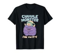 Cuddle Monster on Duty Violet Menthe Kawaii T-Shirt