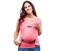 CuddleBug Écharpe de Portage Facile à Enfiler - Porte Bébé Naissance Multifonctionnel Pour les Bébés Jusqu’à 16 Kg - Écharpe de Portage Sling Mains Libres - Couverture de Portage (Rose/Pink)