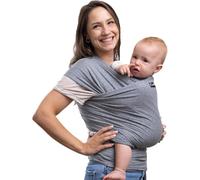 Cuddlebug Fular Portabebé Elástico, Recién Nacido, 3-16 kg, Gris | Tejido Transpirable, Fular Manos Libres, apoyo Sano para Caderas con Elasticidad Suave que abraza desde el primer día.