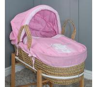 Cuddles Collection Parure de lit universelle pour couffin (ours roses) - Panier non inclus