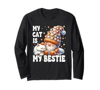 Cuddly Cat Grandpa Gnome For Cat Mom My Cat Is My Bestie Manche Longue