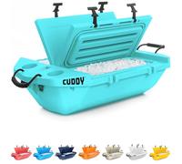 Cuddy Floating Cooler and Dry Storage Vessel for Land & Water - 40QT- Great for River, Beach, Kayak, Pool, & Lake - Seafoam
