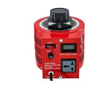 CUDTAPI Convertisseur de transformateur de régulateur de Tension ca de transformateur Variable Variac 500VA-3000VA Bobine de cuivre intégrée for l'alimentation(2KVA LCD Screen-Red)
