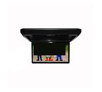 CUDTAPI Lecteurs vidéo de Voiture de 13,3 Pouces HD écran LCD Moniteur de Montage sur Le Toit Affichage Rabattable Auto Plafond TV FM IR Lien de Haut-Parleur(Black MirrorLink)
