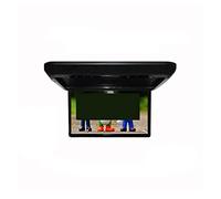 CUDTAPI Lecteurs vidéo de Voiture de 13,3 Pouces HD écran LCD Moniteur de Montage sur Le Toit Affichage Rabattable Auto Plafond TV FM IR Lien de Haut-Parleur(Black Car Monitor)