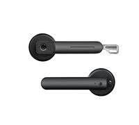 CUDTAPI Serrure de Porte électronique Ttlock poignée de Verrouillage d'empreintes digitales biométrique Rechargeable par USB antivol entrée sans clé Maison Intelligente(Black on APP)