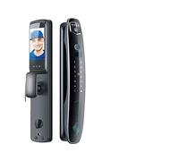 CUDTAPI Serrure de Porte Intelligente à Reconnaissance faciale 3D contrôle d'accès 7 méthode de déverrouillage for Porte en Bois de 40-70mm Fonctionne Bien dans l'obscurité(2300W with Control)