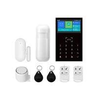 CUDTAPI Système d'alarme Domestique Intelligent Tuya Support sans Fil à la Maison avec des alarmes de sécurité d'affichage d'humidité température(B)