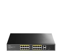 Cudy 16-Port 10/100M PoE+ Switch with 2 Gigabit Uplink and 1 SFP Port 200W Unamanged