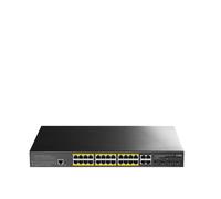Cudy 24-Port Layer 2 Managed Gigabit PoE+ Switch with 4 Gigabit Combo Ports, 300W