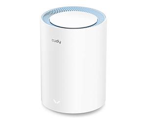 Cudy AC1200 Whole Home Mesh Lot de 1 routeurs WiFi Double Bande AC1200, Extension de portée, VPN, DNS au-Dessus TLS, IPv6, DDNS, M1200