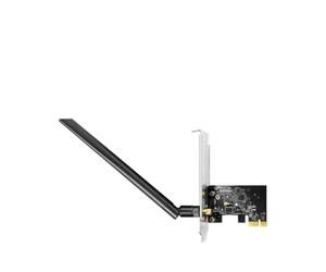 Cudy AC650 Adaptateur sans fil double bande PCIe WiFi pour PC, 650 Mbps WiFi 5 vitesses, 5 GHz/2,4 GHz, 802.11ac/n, compatible Windows 11/10, comprend des supports standard et discrets, WE650