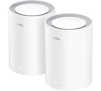 Cudy Système maillé WiFi 7 double bande BE3600, 3,6 Gbit/s 160 MHz, couverture jusqu'à 4 800 m², 3 ports Gigabit, compatible multi-VPN, contrôle par application Cudy (M3600) (lot de 2)