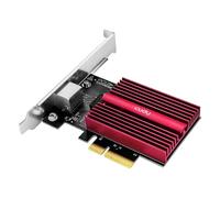 Cudy Carte réseau PCIe 10 Go, adaptateur PCIe 10G Base-T, contrôle du flux, adaptateur PCIe vers 10 Gigabit Ethernet, prend en charge Windows 11/10, WindowsServer 2022 et Linux, y compris câble réseau