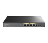 Cudy Commutateur Ethernet Gigabit Non Managé PoE+ 16 Ports, 200W, 16 Ports Gigabit PoE+, 2 SFP, 2 Ports Uplink, Montage en Rack 19", 802.3af/at, GS1018PS2
