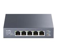 Cudy Commutateur Ethernet Multi-Gigabit à 5 Ports, RJ45 2,5 Gbit/s, Détection De Boucle, Économie D'énergie 802.3az, Support De Bureau Ou Mural, HS105