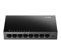 Cudy Commutateur Gigabit à 8 ports, facile à gérer intelligemment, montage mural et prêt à l'emploi, métal robuste, compatible QoS, Vlan, IGMP et DHCP, GS108E