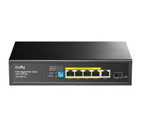 Cudy Commutateur Gigabit PoE+ 5 Ports 120 W, PoE Switch, Port 1 60 W, 4 Ports PoE, 802.3 at/AF, VLAN, Extension à 250 mètres, Non Pris en Charge 802.3bt, GS1005PTS1