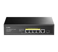 Cudy Commutateur Gigabit PoE+ 5 Ports 120 W, PoE Switch, Port 1 60 W, 4 Ports PoE, 802.3 at/AF, VLAN, Extension à 250 mètres, Non Pris en Charge 802.3bt, GS1005PTS1