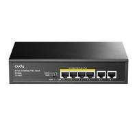 Cudy Commutateur Poe+ 6 Ports 10/100 Mbps, 60 W, 4 Ports Poe/Poe+, commutateur Unmanaged, Mode CCTV, VLAN, Pas d'alimentation supplémentaire, FS1006P