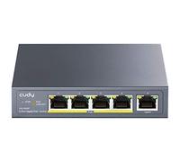 Cudy GS1005P 5 Port Gigabit Ethernet Commutateur PoE+ Non Géré, avec 4 PoE+ @60W, Fixation Au Bureau/Au Mur, Ports Blindés, Optimisation du Trafic, Plug and Play