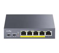 Cudy GS105P Commutateur Gigabit PoE 5 Ports, 4 Ports PoE+ 36W, Montage Bureau/Mur, Plug and Play, Ports Blindés/Châssis Métallique Robuste, Ventilation Passive, Optimisation du Trafic