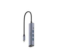 Cudy Hub USB-C 5 en 1 avec port Gigabit Ethernet RJ45, adaptateur multiport, 3 USB-A 3.2 Gen 1, port USB-C recevant 5 V2 A DC pour MacBook, iPhone 15/16/17 et plus, UH605