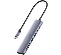 Cudy Hub USB C 7 en 1, adaptateur multiport avec HDMI 4K, 1 fente SD, 1 emplacement TF, 2 USB-A 3.2, 1 USB-C 3.2, 100 W PD, compatible avec MacBook, iPhone 15/16, Surface, iPad, UH407
