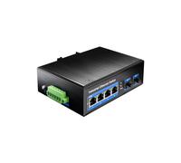 CUDY IG1004S2P Switch PoE+ Industriel Aluminium 4 Ports 2 SFP