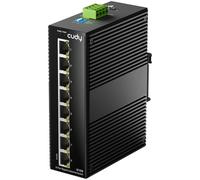Cudy Switch Réseau Industriel 8 Ports Gigabit, Rail DIN IP40, Protection Contre l’Inversion de Polarité et Les Courts-Circuits, Prévention des Tempêtes de Broadcast, IG1008 (Alimentation Non Incluse)
