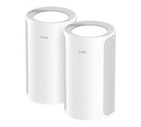 Cudy Système maillé Wi-Fi 7 BE11000 Tri-Band pour toute la maison, 6 flux 10 Gbit/s, 4 ports 2,5 G, MU-MIMO, Multi-VPN, application Cudy App, antennes internes intelligentes, M11000 Lot de 2
