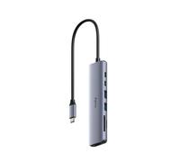 Cudy UH407 hub & concentrateur USB 3.2 Gen 1 (3.1 Gen 1) Type-C 5000 Mbit/s Gris et Argent