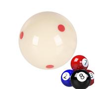 Cue Ball, Standard Billiard Ball, 6 Red Dot Design, Resin Construction, Smooth Finish, Accurate Spin Control, Perfect for Practice, Tournament, Family, Beginner, 2.25 inches