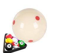 Cue Ball, Standard Pool Billiard White Balls, 2.25 inches Sturdy Resin & 6 Red Dots, Equipment Accessories for Players Beginner Enthusiast Practice Table Tournament and Family Use