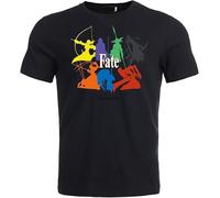 Cue Tee Store Men's Fate Stay Night T-Shirt Crew Neck Tee Tops Short Sleeve Manches Courtes(3X-Large)