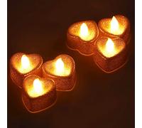 CUEA Lumière de Bougie de LED, lumière de Bougie de Coeur d'opération Simple environnementale Fine exécution légère pour Le Mariage pour Le Couloir