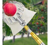 Cueille Fruit Telescopique 2m/4m/5m/6m/7m Amovible Cueille Fruits avec Sac, Ramasse Fruit avec Perche Telescopique pour La Récolte de Pêches, Pommes, Agrumes (Size : 4m(13.1ft))
